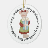 Merry Chris Mouse met Cadeau Keramisch Ornament (Links)