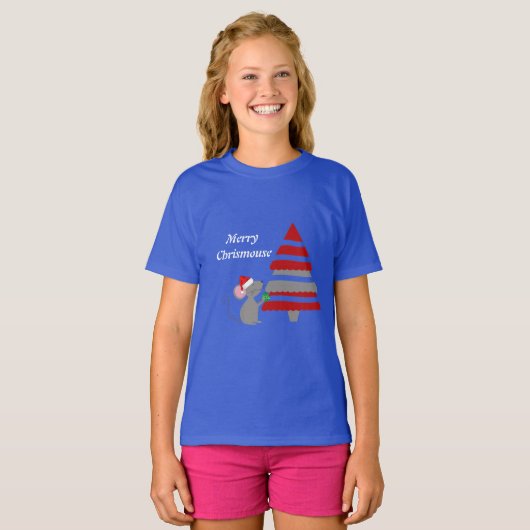 Merry Chris Mouse T-shirt (Voorkant volledig)