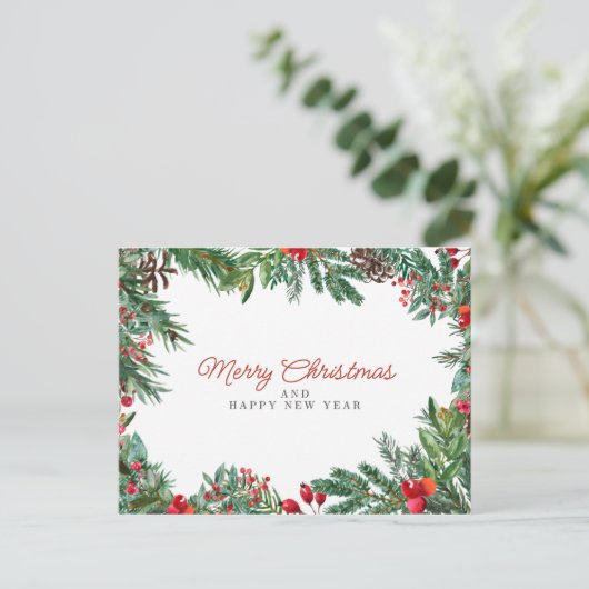 merry chrismas in u briefkaart (Staand voorkant)