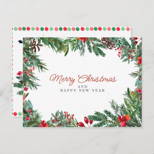 merry chrismas in u briefkaart (Voorkant / Achterkant)