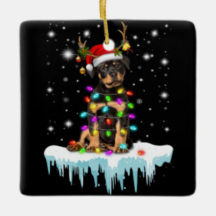 Merry Chrismas mijn kleine rottweiler Keramisch Ornament