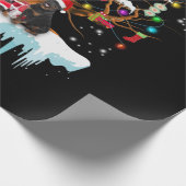 Merry chrismasr Rottweiler Cadeaupapier (Hoek)