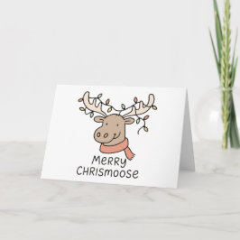 Merry Chrismoose - Funny Christmas Card Feestdagen Kaart