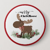 Merry ChrisMoose Ronde Button 4,0 Cm (Voorkant)
