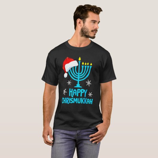 Merry Chrismukkah 2022 Happy Hanukkah kerstmis Sa T-shirt (Voorkant volledig)