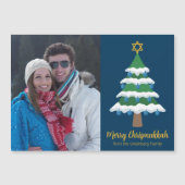 Merry Chrismukkah - Carte magnétique photo de la f (Devant)