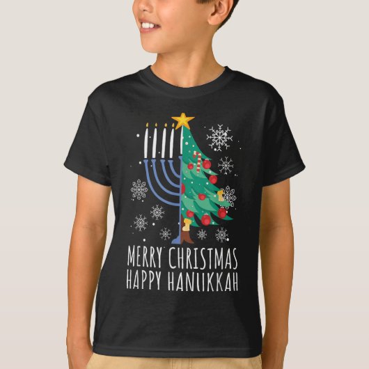 Merry Chrismukkah Happy Christmas Hanukkah T-shirt (Voorkant)