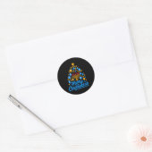 Merry Chrismukkah Holiday Hanukkah Family Matching Ronde Sticker (Envelop)
