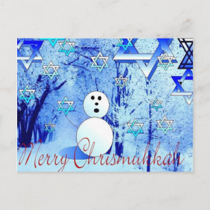 Merry Chrismukkah Jewish Christmas Post Kaart Art