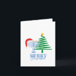 Merry Chrismukkah jolie carte de voeux pliée<br><div class="desc">Merry Chrismukkah Design</div>