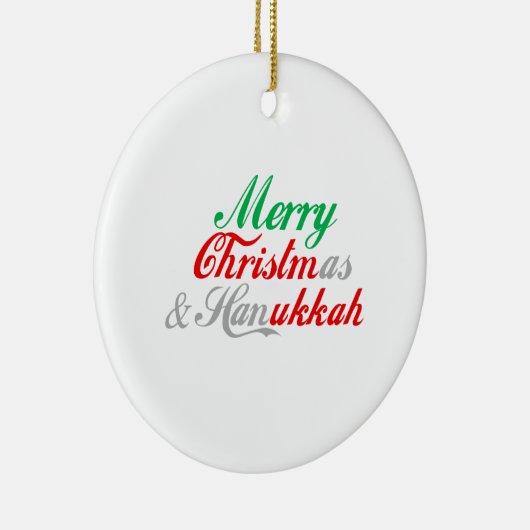 Merry Chrismukkah Keramisch Ornament (Rechts)
