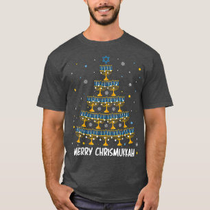 Merry Chrismukkah Menorah kerstboom Hanukkah T-shirt