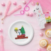 Merry Chrismukkah met Snowman en Menorah Papieren Bordje (Feest)