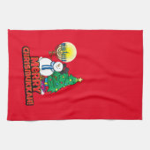 Merry Chrismukkah met Snowman en Menorah Theedoek (Horizontaal)