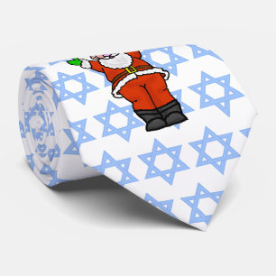 Merry Chrismukkah Necktie met Santa Stropdas