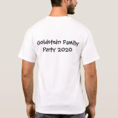 Merry Chrismukkah Snowman Menorah en Custom Name T-shirt (Achterkant)