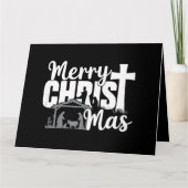 Merry Christ Mas Christelijke KerstJezus Familie Kaart (Voorkant)