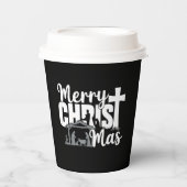 Merry Christ Mas Christelijke KerstJezus Familie Papieren Bekers (Voorkant)