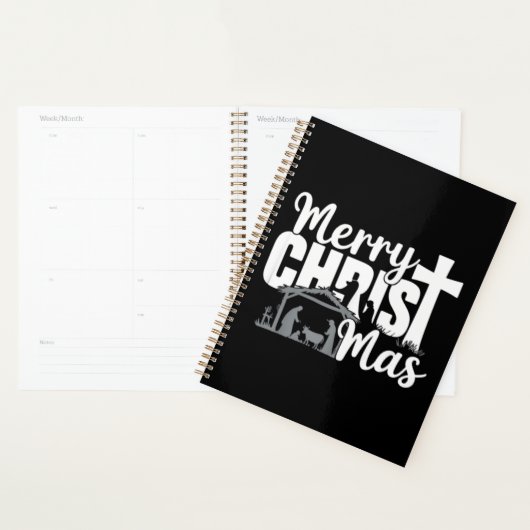 Merry Christ Mas Christelijke KerstJezus Familie Planner (Display)