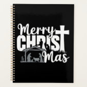 Merry Christ Mas Christelijke KerstJezus Familie Planner (Voorkant)