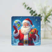 „Merry Christmas“1 Feestdagenkaart (Staand voorkant)