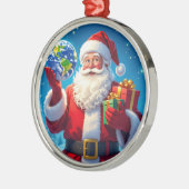 „Merry Christmas“1 Metalen Ornament (Links)