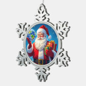 „Merry Christmas“1 Tin Sneeuwvlok Ornament (Rechts)