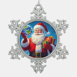 „Merry Christmas“1 Tin Sneeuwvlok Ornament