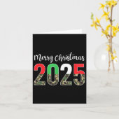 Merry Christmas 2025 Camouflage Camo Xmas For Men Kaart (Gele Bloem)