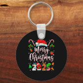 Merry Christmas 2025 Family Matching Pajamas Xmas Sleutelhanger (Voorkant)
