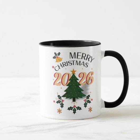 Merry Christmas 2026 Mug – Festive Holiday Coffee  (Droite)