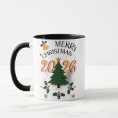 Merry Christmas 2026 Mug – Festive Holiday Coffee  (Gauche)