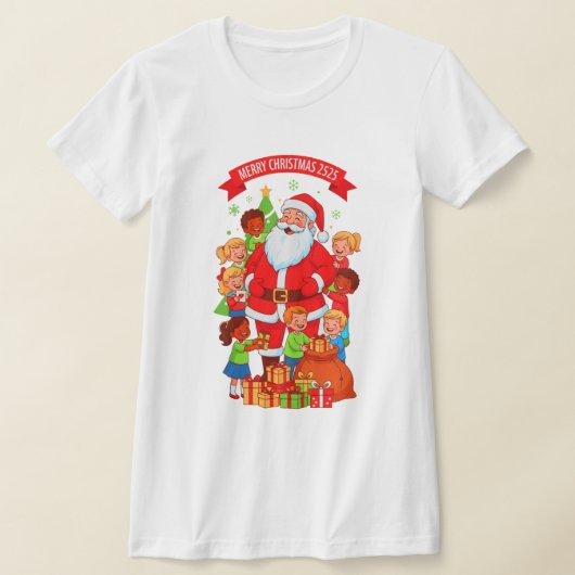 MERRY CHRISTMAS 2525 WOMENS BELLA+CANVAS SLIM FIT T-SHIRT (Laagn)