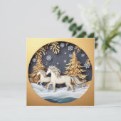 Merry Christmas - 3 Feestdagenkaart (Staand voorkant)