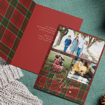 Merry Christmas 3 foto collage plaid gevouwen