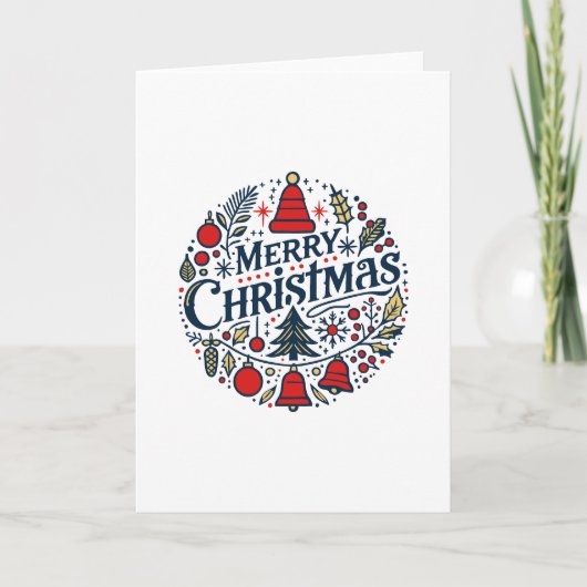 Merry Christmas 3 Kaart (Voorkant)