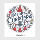 Merry Christmas 3 Sticker (Vel)