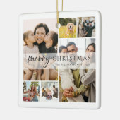 Merry Christmas 6 Photo Collage Keramisch Ornament (Links)