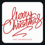 MERRY CHRISTMAS À MAIN | STICKER VACANCES<br><div class="desc">MERRY CHRISTMAS original personnalisé lettrage par ©Letterstock.</div>
