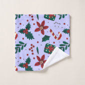 Merry Christmas Abstract Pattern Bad Handdoek (Wasdoekje)