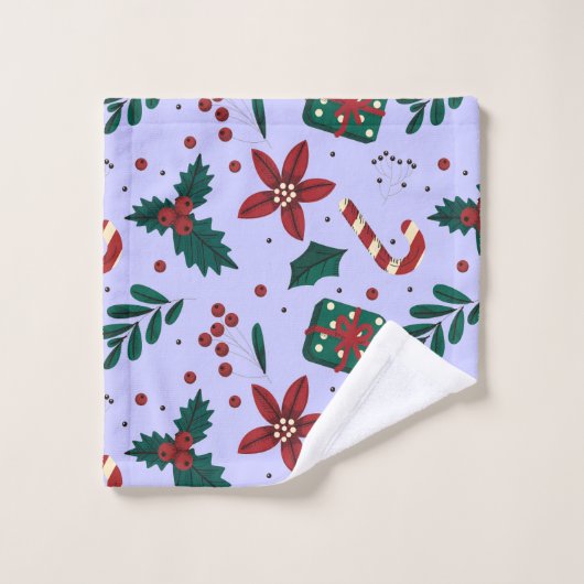 Merry Christmas Abstract Pattern Bad Handdoek (Wasdoekje)