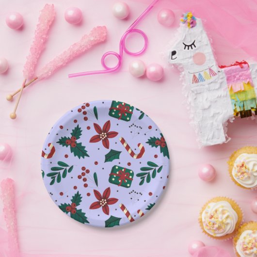 Merry Christmas Abstract Pattern Papieren Bordje (Feest)