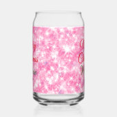 Merry Christmas add naam rode sprankeling glitter  Blikvorm Glas (Rechts)