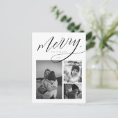 MERRY CHRISTMAS Ajouter Votre Carte Postale Photo  (Debout devant)