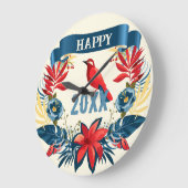 Merry Christmas and Happy New Year! 20XX Red Bird Grote Klok (Hoek)