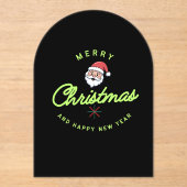 Merry Christmas and Happy New Year Acryl Uitnodigingen (Voorkant)