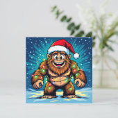 Merry Christmas and Happy New Year Bigfoot Feestdagenkaart (Staand voorkant)
