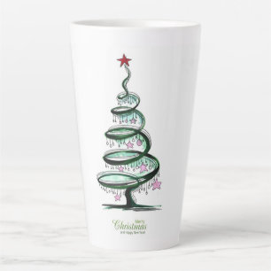 Merry Christmas and Happy New Year Christmas Tree Latte Mok