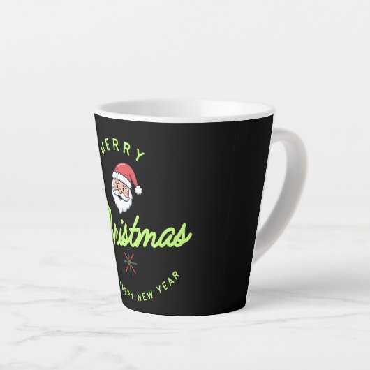 Merry Christmas and Happy New Year Latte Mok (Rechterhoek)