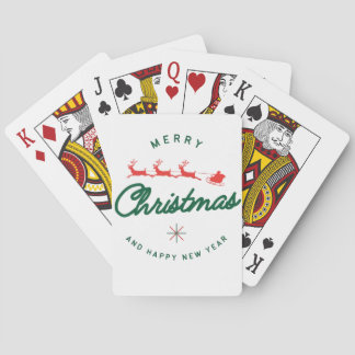 Merry Christmas and happy New Year  Pokerkaarten